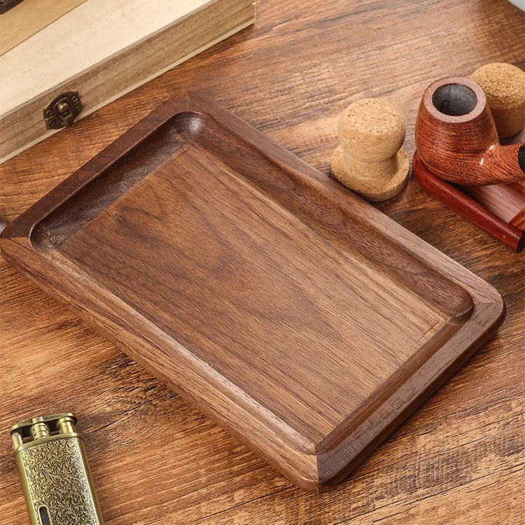 1pc Rolling Tray Natural Walnut Weed/Tobacco Accessories Tray