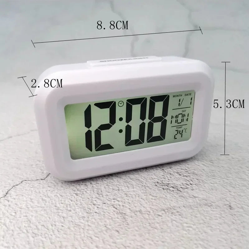 Mini Music Digital Alarm Clock has Temperature feature/LED Clock/Backlit/Doze Silent and Calendar features.