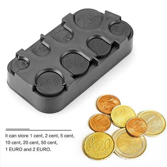 Coin Dispenser Plastic Coin Boxes Money Box Collection Wallet Storage Organizer Holder for Bus Car Coin Changer Holder