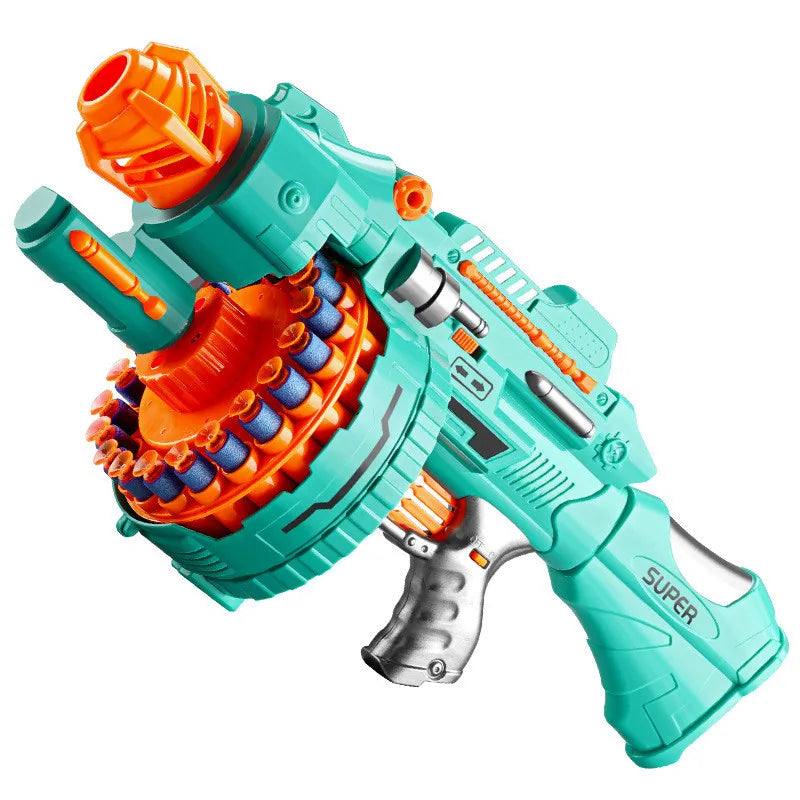 Nerfs Electric Continuous Shooting Gatling Toy Gun, Soft Bullet Gun for Kids