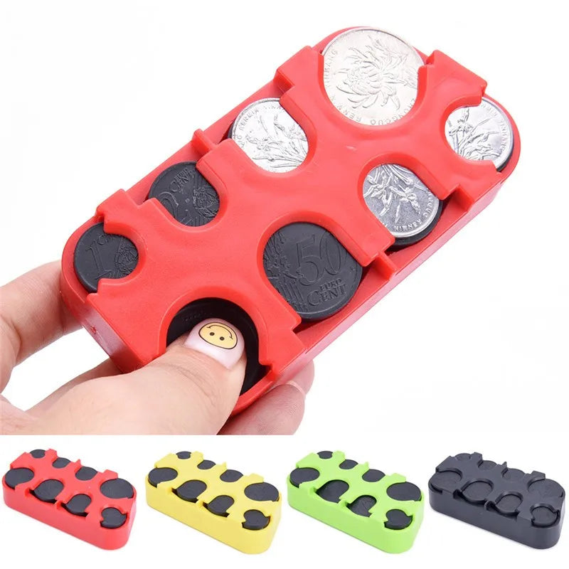 Coin Dispenser Plastic Coin Boxes Money Box Collection Wallet Storage Organizer Holder for Bus Car Coin Changer Holder