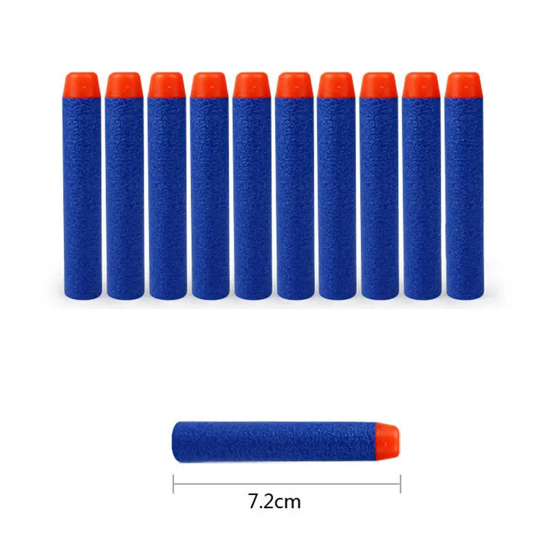 100 Soft Hollow Round Head And Sucker Toy Gun Bullets for Nerf Series Toy guns For Kids.