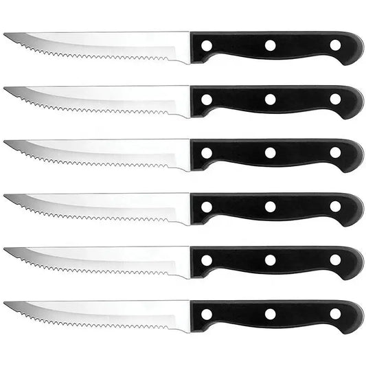 Steak Knife Set,4/6/8/16 Pcs Full Tang Stainless Steel Sharp Serrated Dinner Knives Dishwasher Safe for Meat/Bread