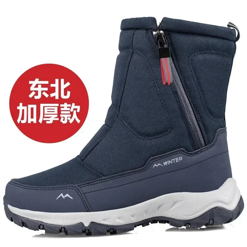 Men Boots  Winter Shoes For Men Warm Snow Boots Mid-calf Men Warm Shoes Thick Plush Winter Boots For Men Women Cotton Shoes