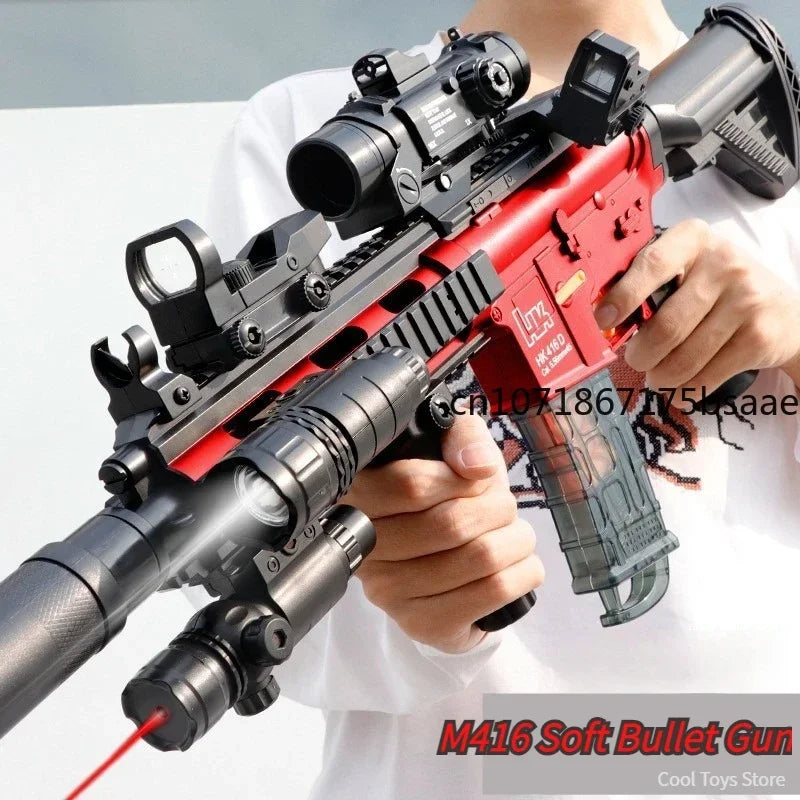 Children's toy gun M416 rifle toy sniper soft bullet weapon launcher manual foam dart blaster children's shooting game air gun