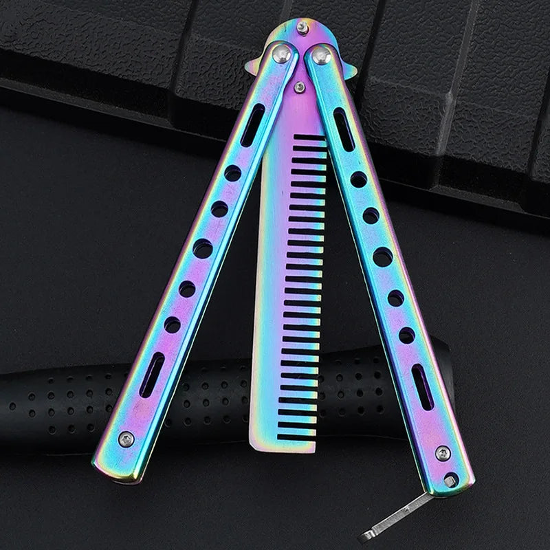 Portable Butterfly Foldable Pocket Flail Butterfly Comb.