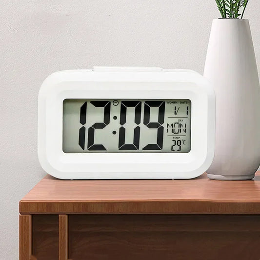 Mini Music Digital Alarm Clock has Temperature feature/LED Clock/Backlit/Doze Silent and Calendar features.