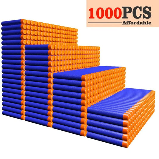 1000-50pcs Blue One Hole Darts Refill Foam Bullets Ammo for Nerf N-Strike Elite Blaster Guns,7.2cm Gun Accessories