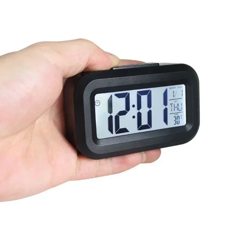 Mini Music Digital Alarm Clock has Temperature feature/LED Clock/Backlit/Doze Silent and Calendar features.