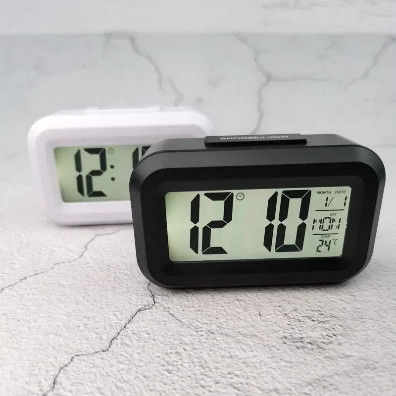 Mini Music Digital Alarm Clock has Temperature feature/LED Clock/Backlit/Doze Silent and Calendar features.