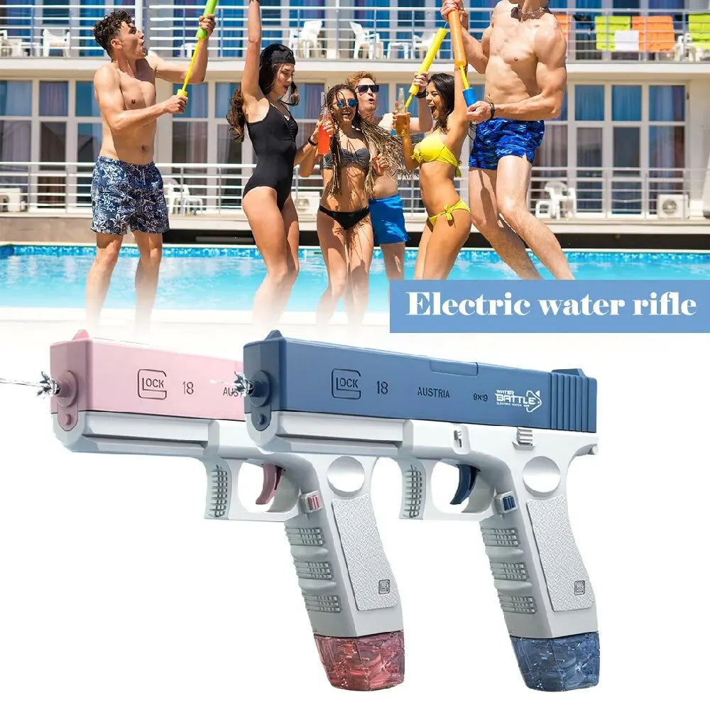 Water Gun Electronic Toy High Pressure Automatic Powerful Glock for Children Summer Toys