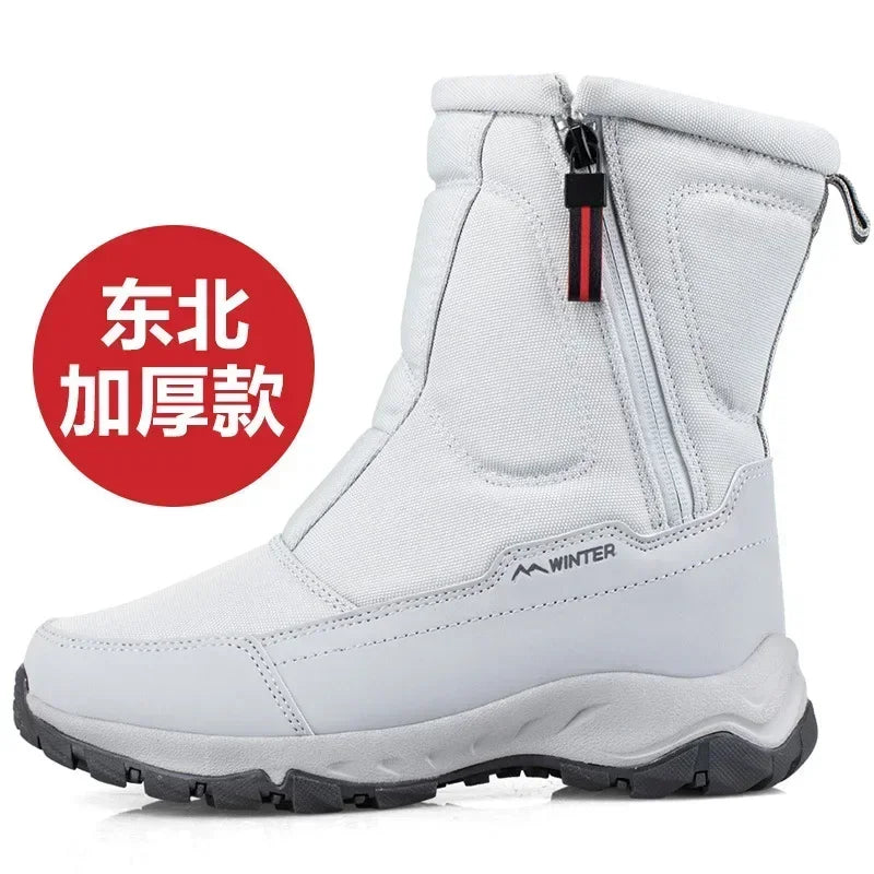 Men Boots  Winter Shoes For Men Warm Snow Boots Mid-calf Men Warm Shoes Thick Plush Winter Boots For Men Women Cotton Shoes