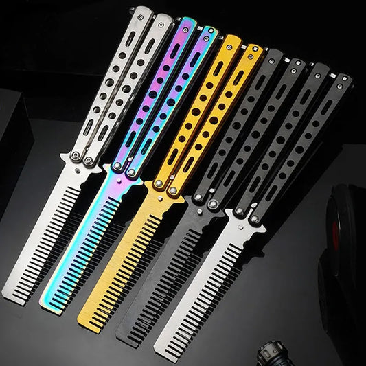 Portable Butterfly Foldable Pocket Flail Butterfly Comb.