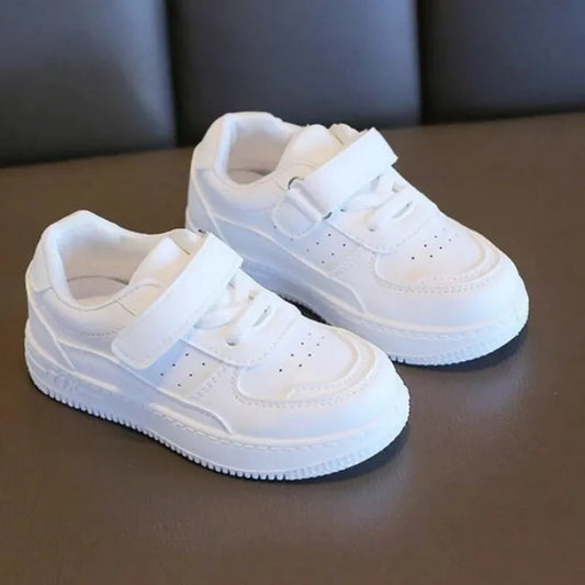 Tenis Sneakers Kids Spring/Autumn New Boys Girls Sports Shoes Casual Board Shoes Leather Soft Soled Children Small White Shoes