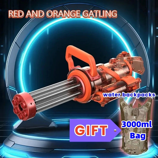 Long Range Electric Water Gun With Light 400ml High Pressure Strong Charging Energy Water Automatic Water Spray Children's Toy