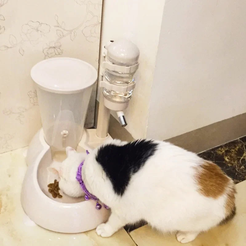 Dog/cat Automatic Drinking Fountain Pet Vertical Feeder Bowl