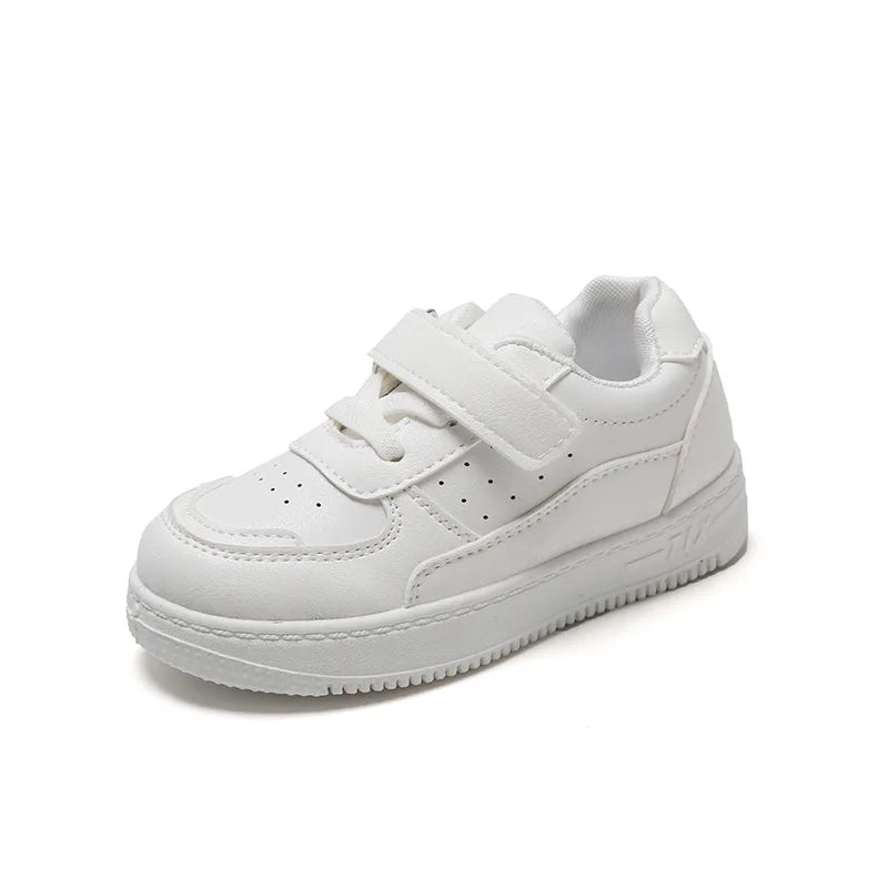 Tenis Sneakers Kids Spring/Autumn New Boys Girls Sports Shoes Casual Board Shoes Leather Soft Soled Children Small White Shoes