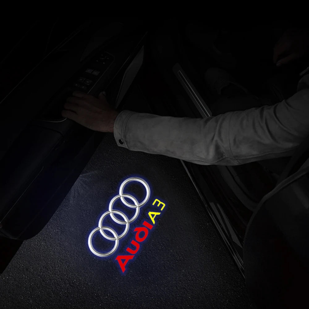 For Audi A3 8V 8P A6L A5 A7 Q3 Q5 Q7 A4 B5 B6 B7 B8 A1 RS TT S3 S6 Sline Quattro Car Door HD Welcome Light Laser Projector Lamp