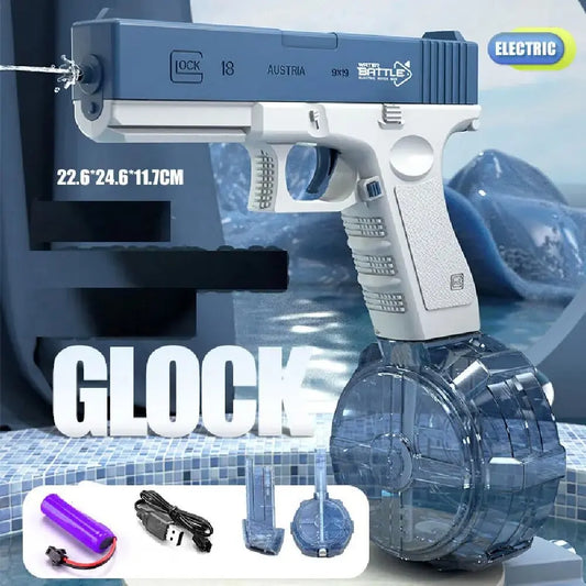 Water Gun Electronic Toy High Pressure Automatic Powerful Glock for Children Summer Toys